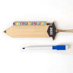 Dual sided engraving Kindergarten Graduation theme on ornament