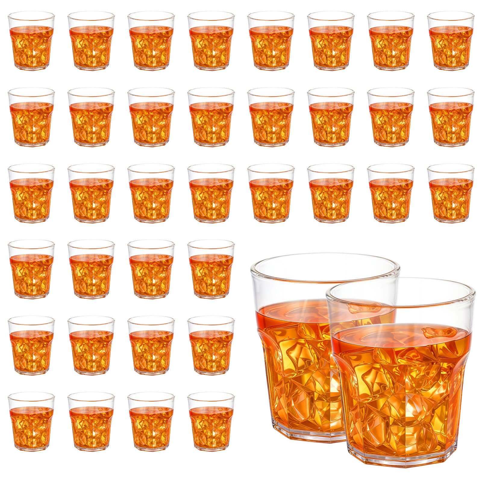 Kegeeei 36 piece acrylic drinking glasses clear bulk pack