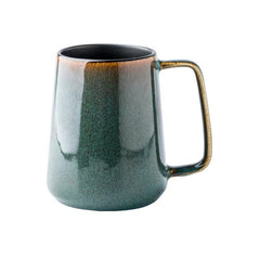 KELINGO large 24 oz ceramic mug with golden handle