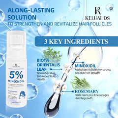 Minoxidil hair growth spray for men and women by KELUAL DS
