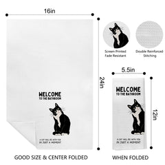Kemingni cat hand towels bathroom 16x24 inches for hands