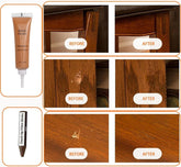 Kenbry Wood Repair Kit contents showing 6 color resin fillers 6 color wax sticks and tools