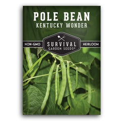 Kentucky Wonder pole bean seeds packaging