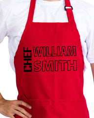 Personalized name on Kenzal apron