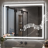 Keonjinn 42x36 inch lighted mirror bathroom wall product image