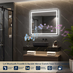 Keonjinn bathroom mirror with Bluetooth speaker image