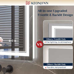 Back of Keonjinn mirror showing hidden Bluetooth speaker