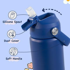 Leak-proof Kerilyn water bottle with two included straws