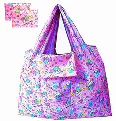 Kerr's Choice portable grocery bag set of 2 pink and purple