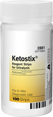Ketone level test strips for urine analysis