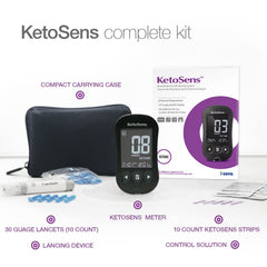 KetoSens lancing device with meter
