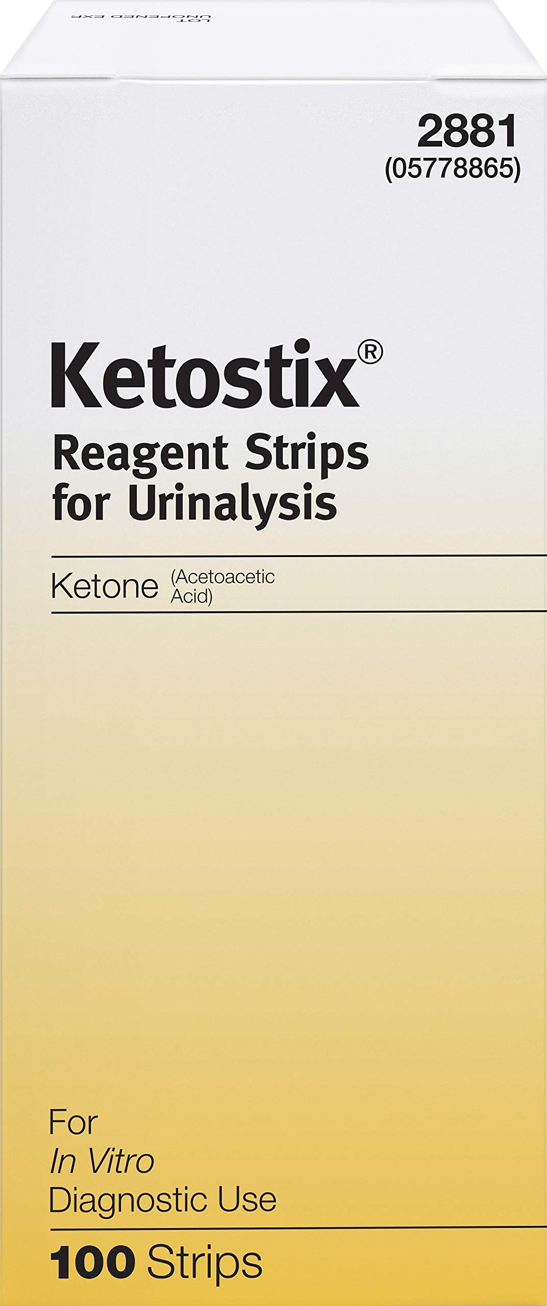 Ketostix Reagent Strips for Urinalysis 100-count bottle