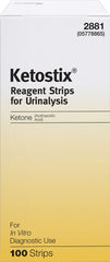 Ketostix Reagent Strips for Urinalysis 100-count bottle
