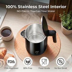 Kettle with 7 temperature settings for tea and coffee