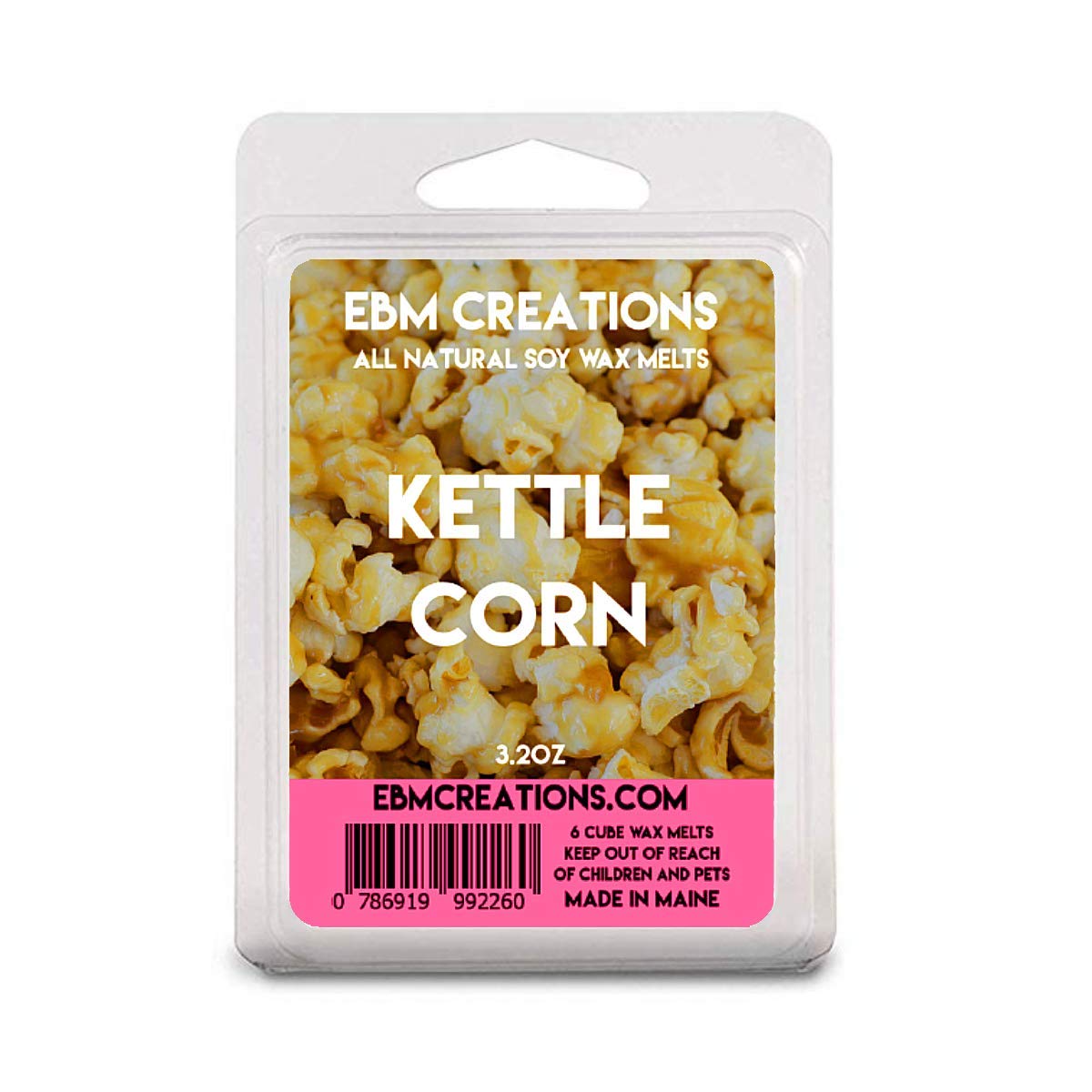 Kettle Corn Soy Wax Melts 3.2oz clamshell