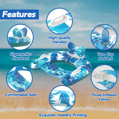 KEUCL Pool Floats ergonomic headrest and backrest