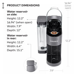 66 oz dual-position reservoir on Keurig K-Supreme