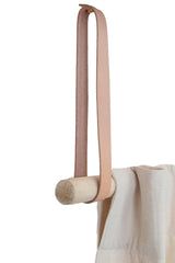 Keyaiira leather ceiling mounted curtain bracket closeup