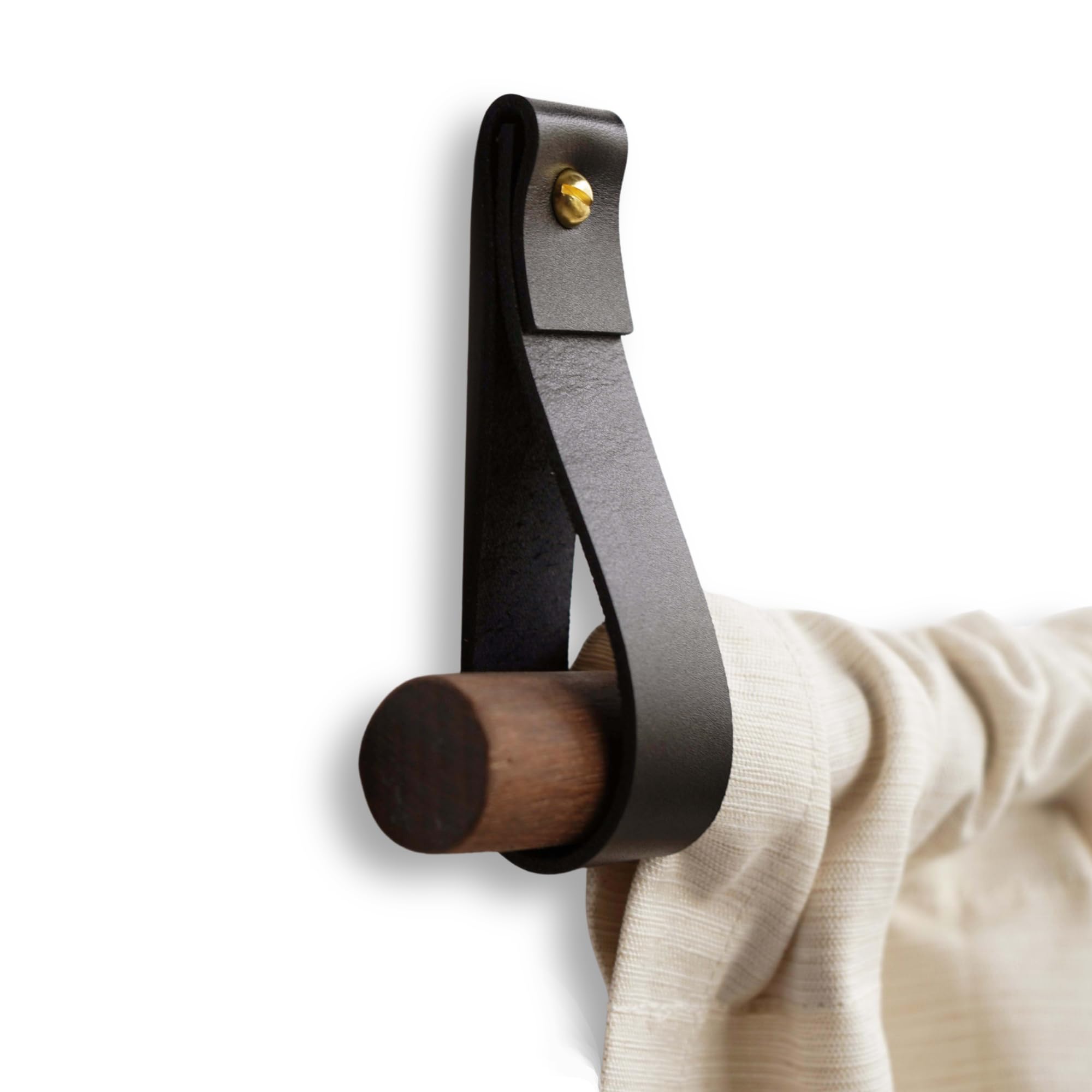 Keyaiira leather curtain rod holder product image