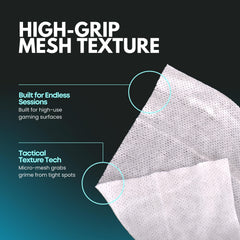 Alcohol-free unscented wipes for gaming gear