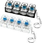Two pack keyboard fidget toy keychains for sharing