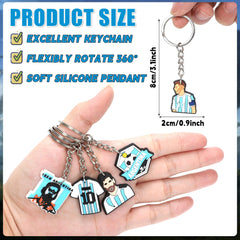 flat keychains and single keychains for soccer star image