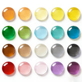 Keyduacu 20-color mini glass fridge magnets on metal surface