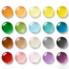Keyduacu 20-color mini glass fridge magnets on metal surface