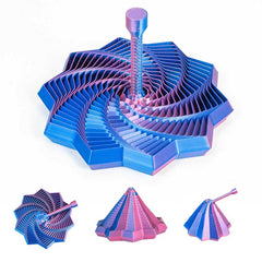 KEZPO 3D Printed Expandable Fidget Star red blue reinforced handle close up