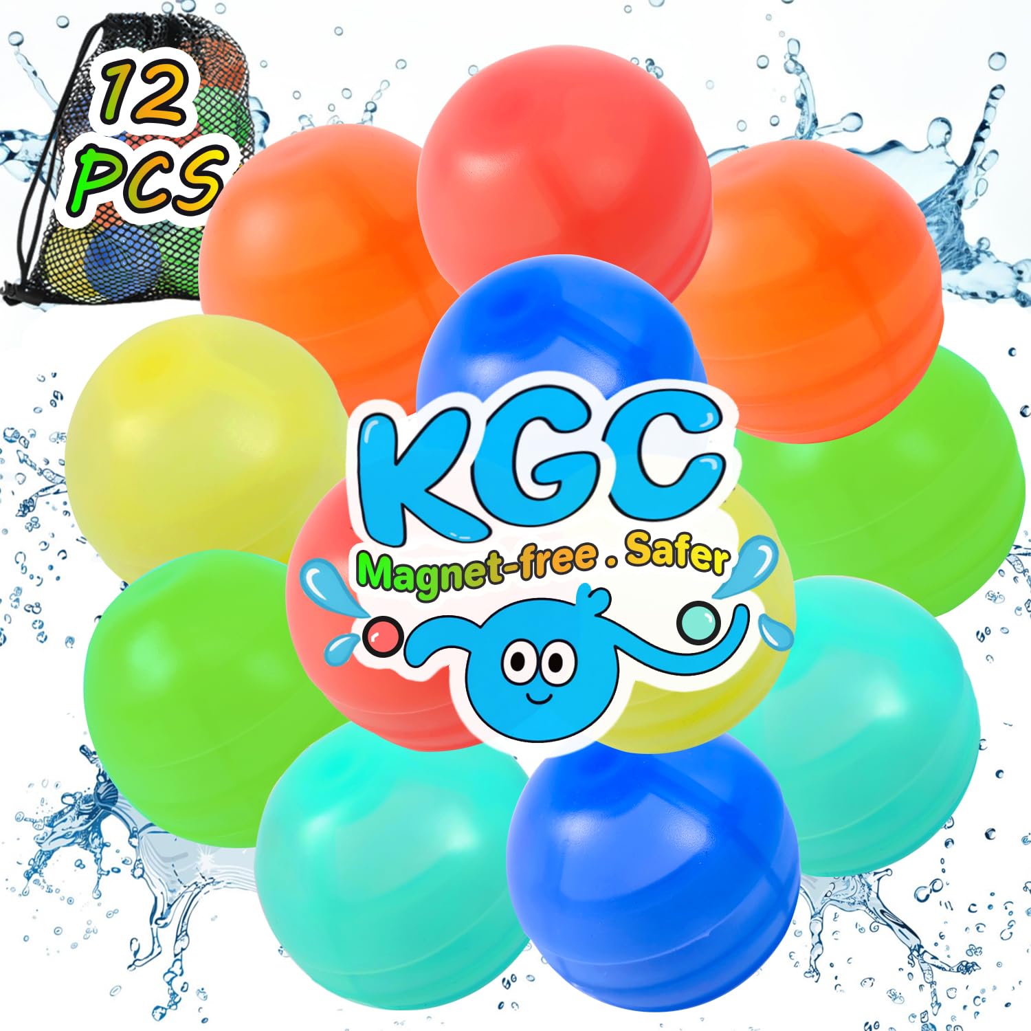 KGC 12-Pack Reusable Water Balloons product packaging