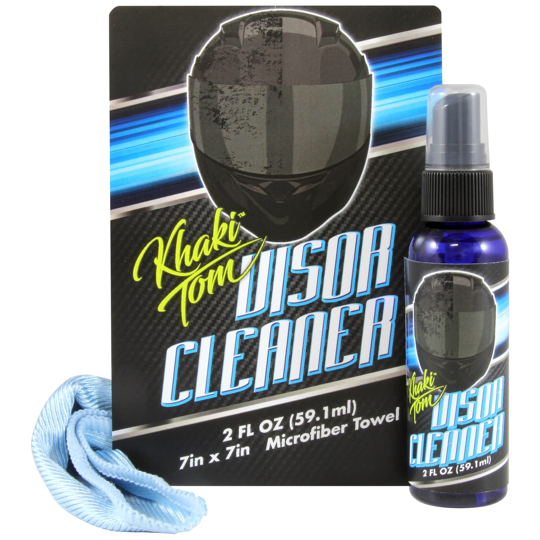 Khaki Tom motorcycle helmet cleaner bottle