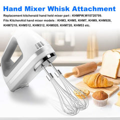 KHMPW and W10720799 replacement whisk attachments for KitchenAid hand mixer