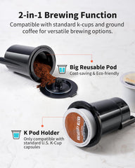 KIDISLE coffee maker with six to sixteen ounce brew sizes