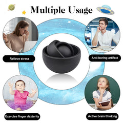 Durable plastic fidget gyro toy with smooth edges