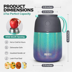 Kids and adults insulated food jar 17 oz stainless steel