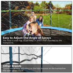 Zip ties included for easy installation trampoline sprinkler