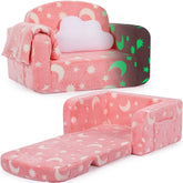 Kids Couch 2-in-1 with blanket and cloud pillow