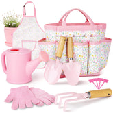 Kids Gardening Set with wooden rake and two shovels