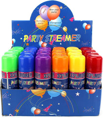 Goody bags and party decorations with spray