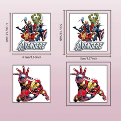 Blue Avengers tattoo stickers 2x2 inch one size fits all
