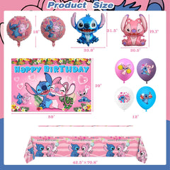 Tableware and napkins from Pink Cartoon Themed Birthday Party Decorations Set