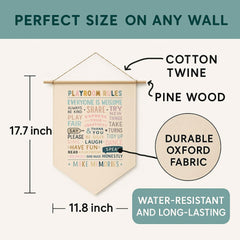 Kids Room Banner Decor fabric wall hanging suitable for playrooms
