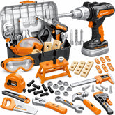 Kids Tool Set 46 piece tool box with drill and goggles