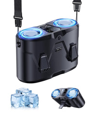 KIMMOO portable waist fan showing dual motors
