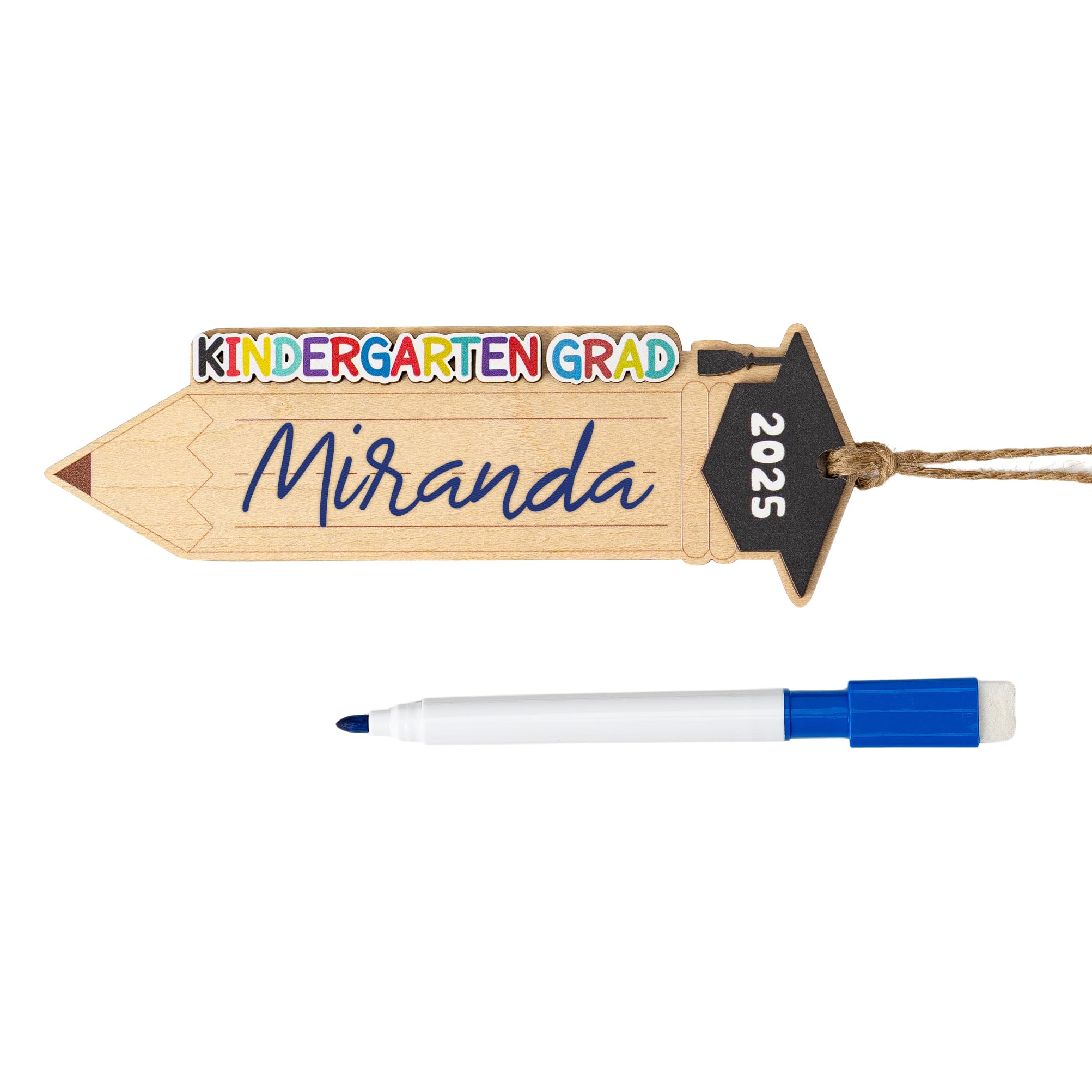 Kindergarten graduation decorations wooden ornament pen shape