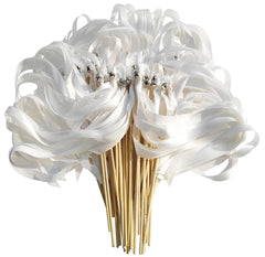 Kingsnow 50pcs ribbon wands white wedding decor