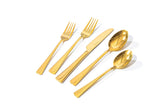 KINGSTONE 18-10 flatware set for 4 with gold finish