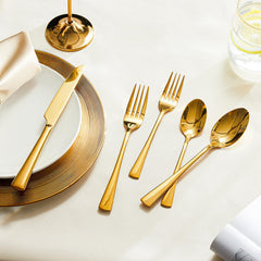 20-piece gold stainless steel silverware by KINGSTONE