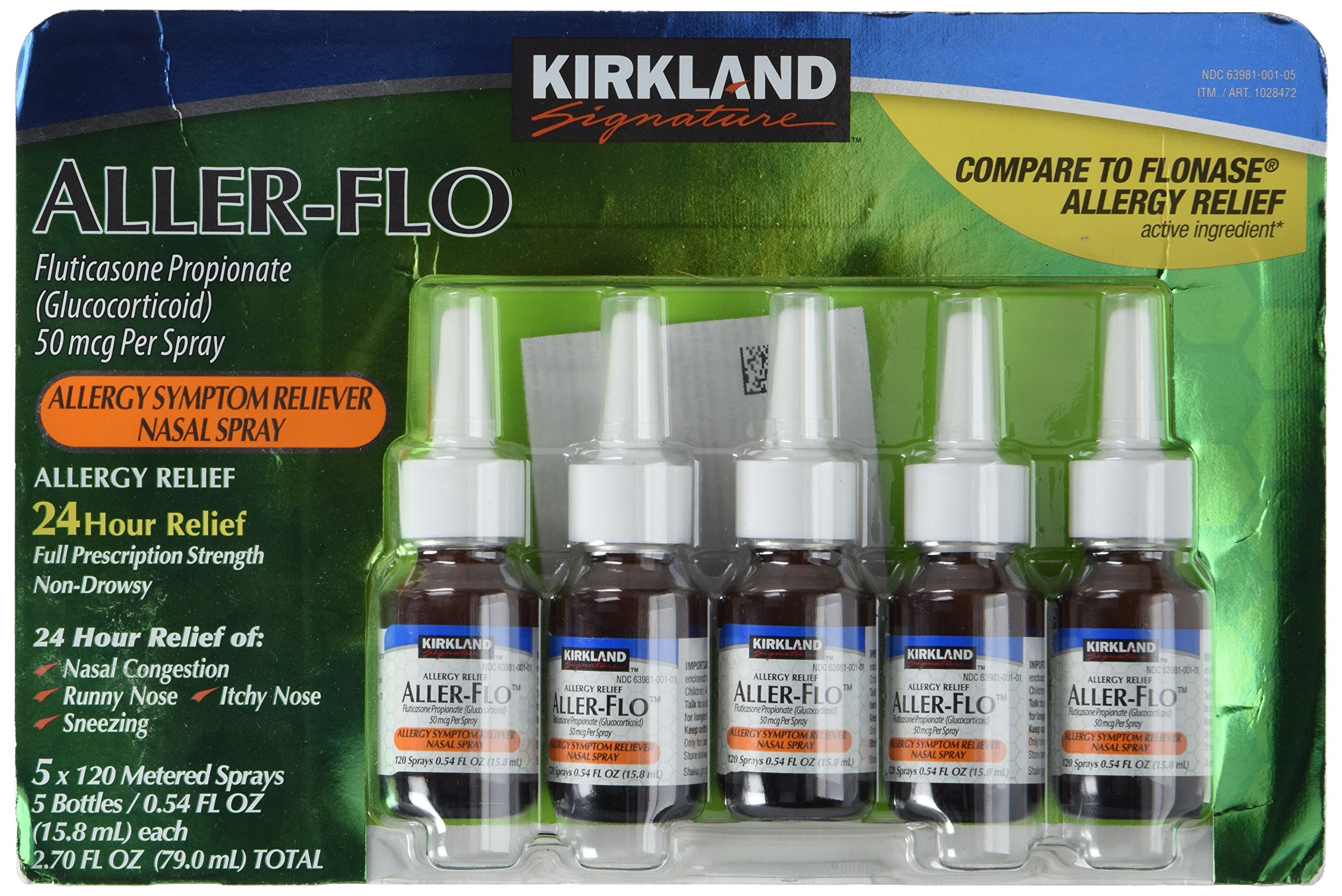 Kirkland Signature Kirkland Aller-Flo Fluticasone Propionate Pack of 5 bottle 1