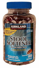 Kirkland Signature Stool Softener 100 mg 400 Softgels bottle